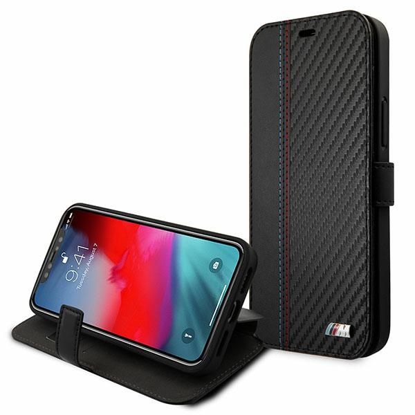 Etui BMW Apple iPhone 12 Mini M Collection PU Carbon Stripe Czarny Case