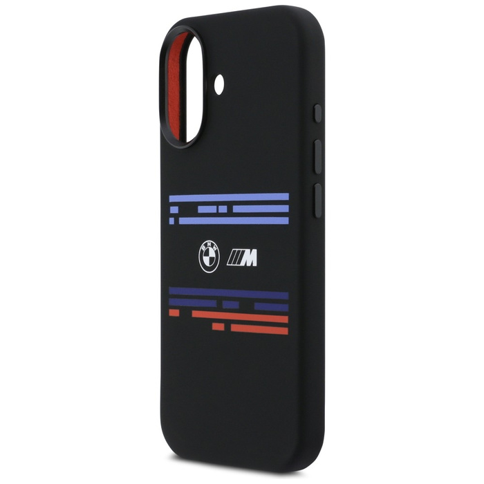 Etui BMW M Silicon Horizontal Line       MagSafe do iPhone 17 czarny