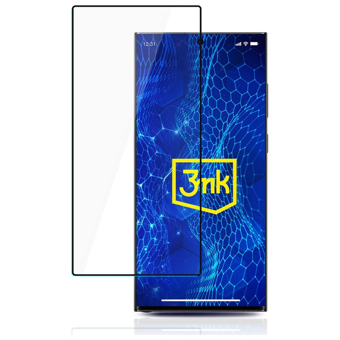 Szkło hartowane 3MK HardGlass Max Lite    do Samsung Galaxy S24 Ultra czarny