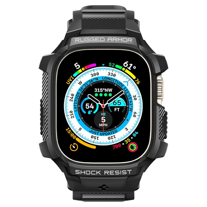 Pasek Spigen Rugged Armor Pro Apple Watch Ultra 49mm Ultra 2 Czarne