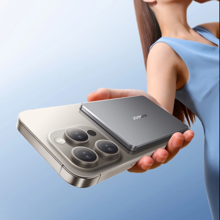 Powerbank Joyroom JR-PBM08 5000mAh 20W ultracienki z ładowaniem indukcyjnym - szary