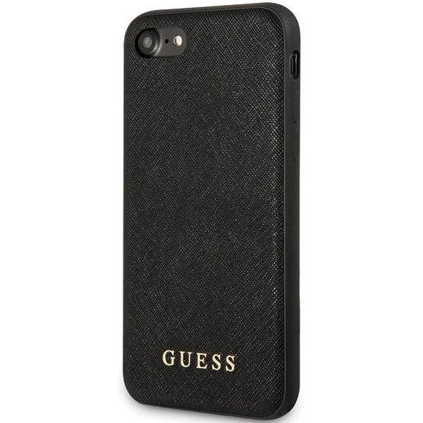 Etui Guess iPhone 7/8 / Se 2020 / Se 2022 Czarny/black Saffiano Strap Case