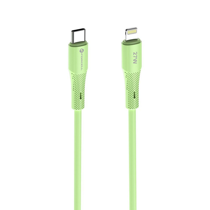Kabel USB C do Lightning Forcell F-Energy PD 3A 27W Silicone 1 m C346 zielony