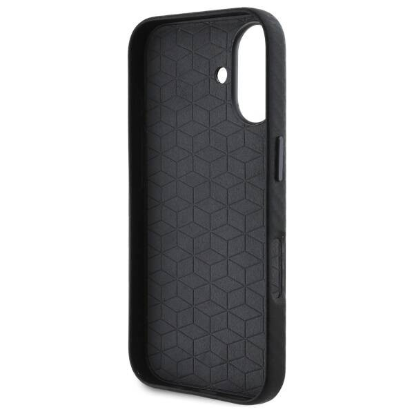Etui BMW iPhone 16 czarny/black hardcase Carbon Wrapped Metal