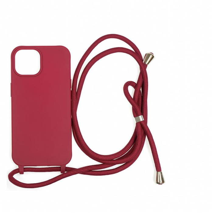 Mobile Origin Lanyard Case, cherry - iPhone 15