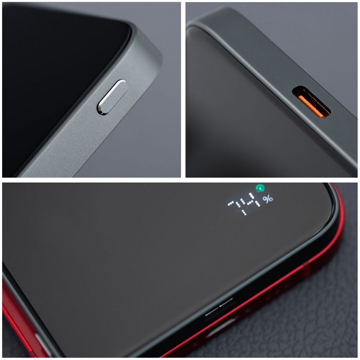 Powerbank zgodny z MagSafe Forcell F-Energy SuperSlim F5K8 QC4.0 PD3.0 15W 5000 mAh czarny 0INT