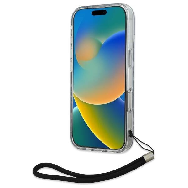 Etui Karl Lagerfeld iPhone 16 Pro 6.3" fioletowy/purple Zebra With Cord