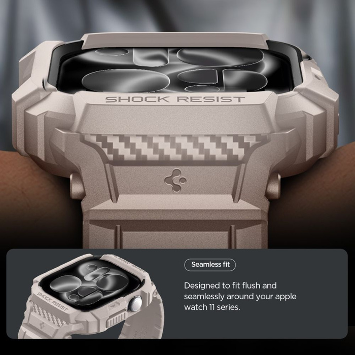 SPIGEN RUGGED ARMOR ”PRO” V2 APPLE WATCH 10 / 11 (46 MM) DUNE BEIGE
