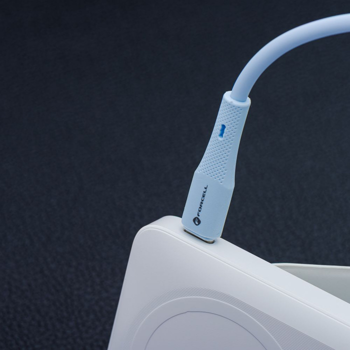 Kabel USB A do USB C Forcell F-Energy QC4.0 3A 66W Silicone 1 m C342 niebieski