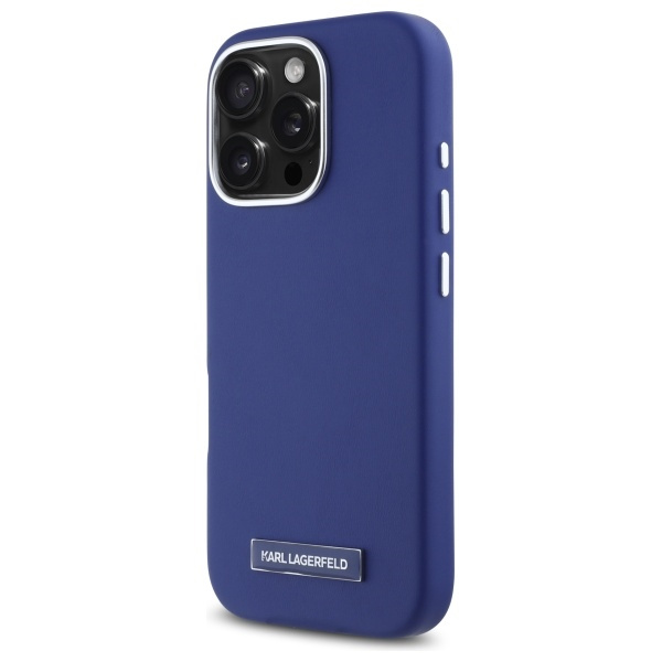 Etui Karl Lagerfeld iPhone 16 Pro Max 6.9" niebieski/blue hardcase FW Metal Plate MagSafe