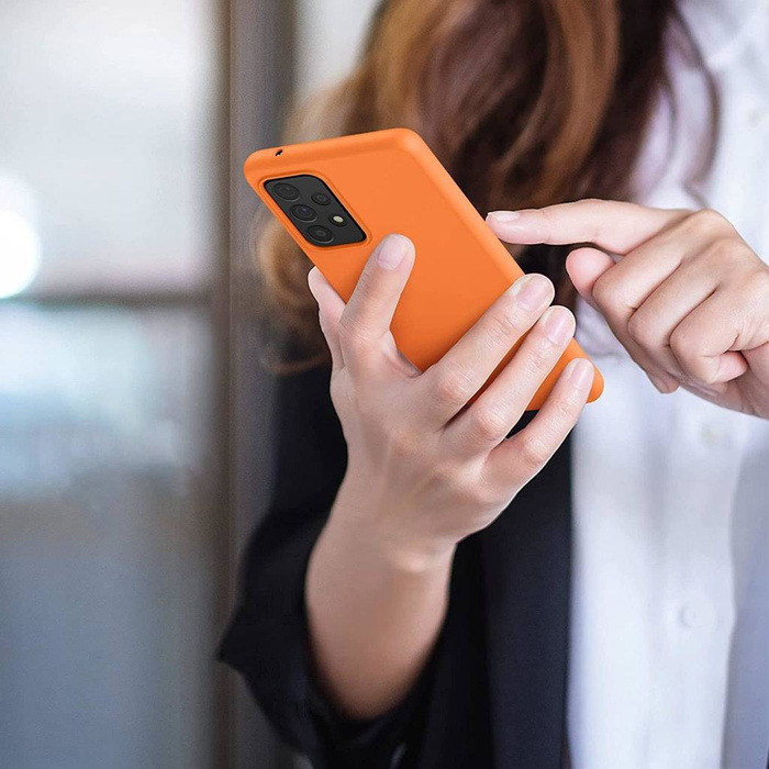 Silicone Case elastyczne silikonowe etui pokrowiec Samsung Galaxy A03s czerwony