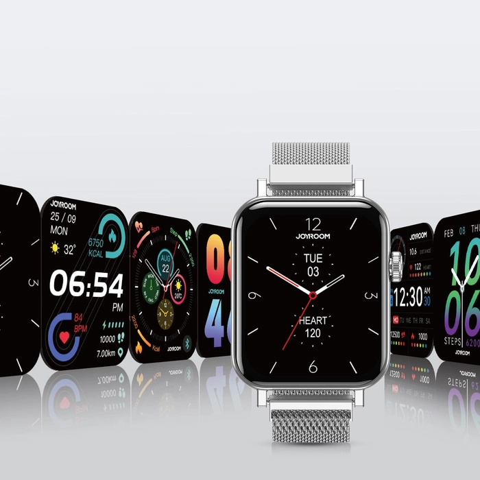 Smartwatch Joyroom JR-FT5 IP68 z funkcją odbierania połączeń - srebrny