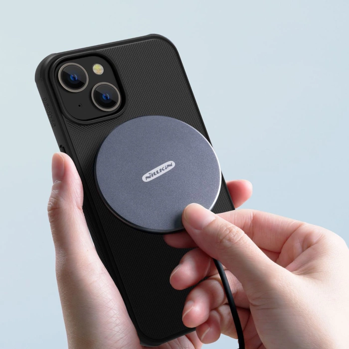 Etui Nillkin Super Frosted Shield Pro Magnetic Case etui iPhone 14 / iPhone 13 z MagSafe magnetyczne niebieski