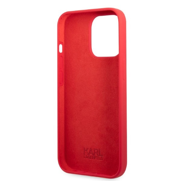 Etui Karl Lagerfeld Klhcp13lslmp1r iPhone 13 Pro / 13 6,1" Hardcase Czerwony/red Silicone Plaque Case