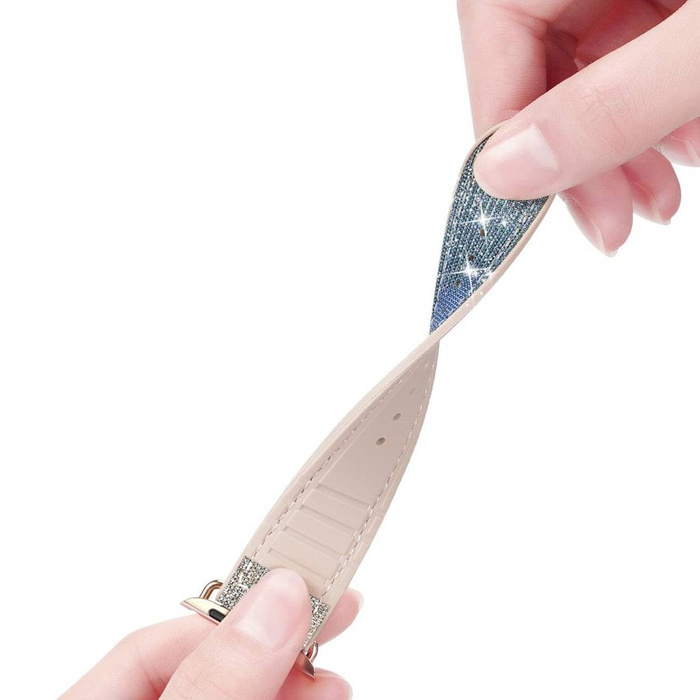 Dux Ducis Strap pasek do Watch 7 / 6 / 5 / 4 / 3 / 2 / SE (41 / 40 / 38mm) opaska bransoleta bransoletka niebieski (Sparkle Version)