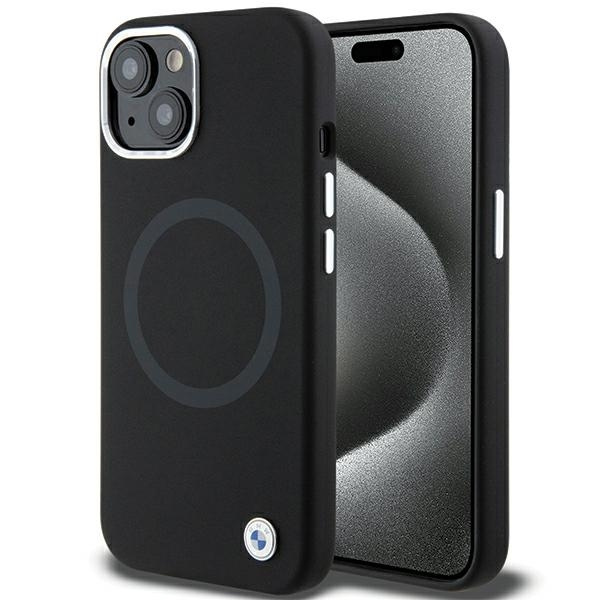 Bmw Bmhmp15ssilbk2 Iphone 15 6.1" Czarny/black Signature Liquid Silicone Magsafe