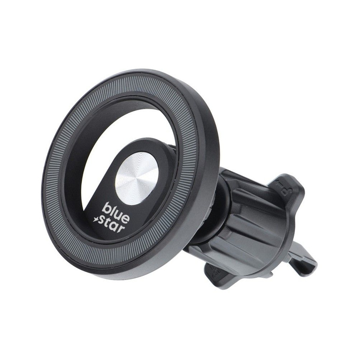 BLUE STAR magnetyczny uchwyt samochodowy MAG TWIST do kratki wlotu kompatybilny z MagSafe czarny