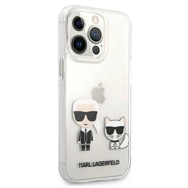 Etui KARL LAGERFELD Apple iPhone 13 Pro Max Transparent Karl & Choupette Bezbarwny Hardcase