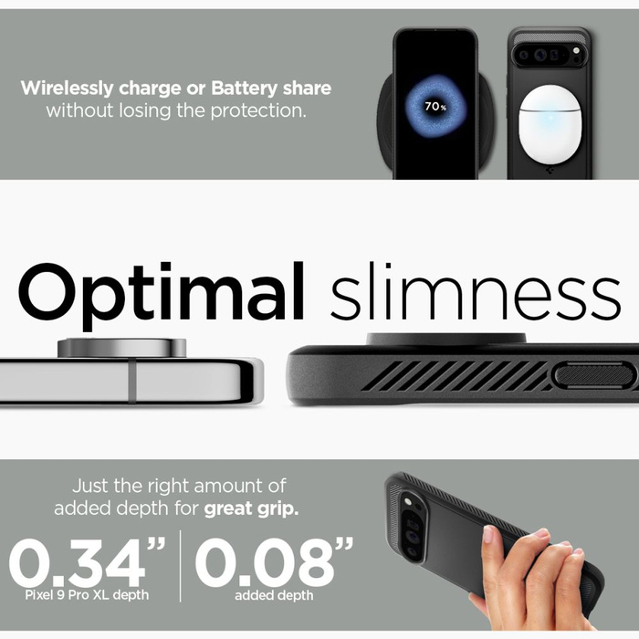 Etui SPIGEN RUGGED ARMOR GOOGLE PIXEL 9 PRO XL MATTE BLACK