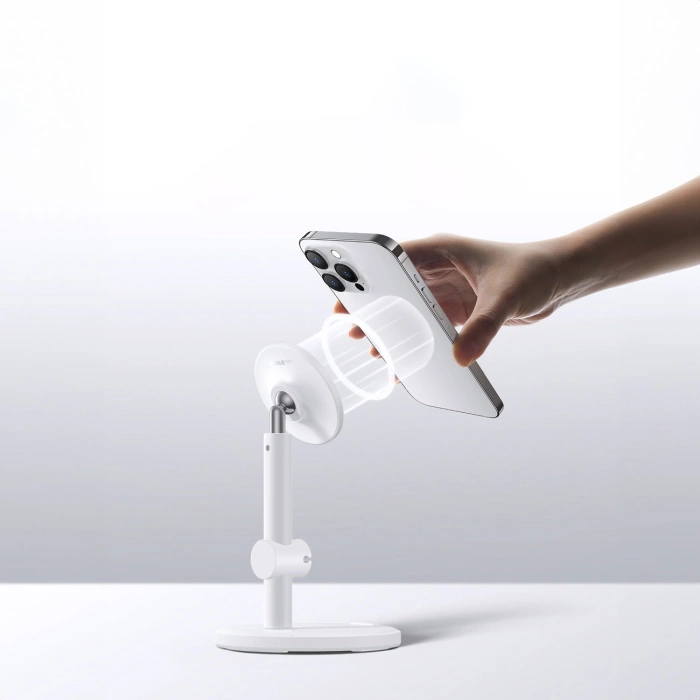 Magnetyczny uchwyt na telefon Baseus MagPro (biały)