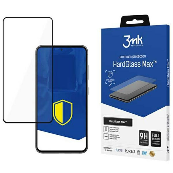 3MK HardGlass Max Sam S23 Plus czarny/black, Fullscreen Glass
