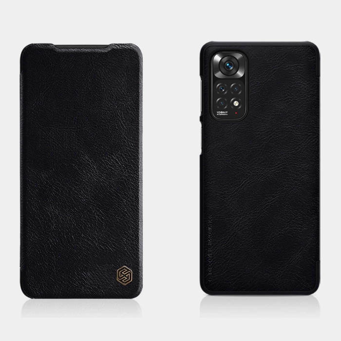 Nillkin Qin skórzana kabura etui Xiaomi Redmi Note 11S / Note 11 brązowy