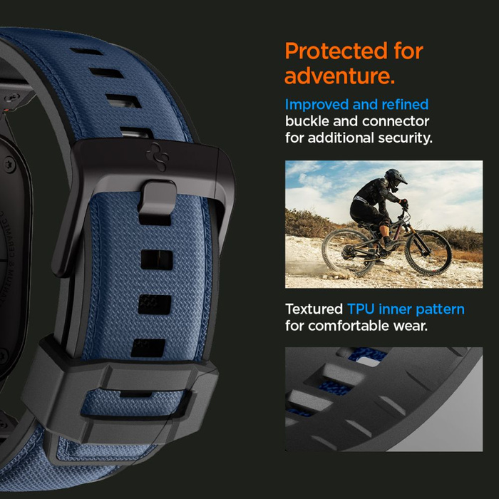 PASEK SPIGEN APPLE WATCH 6 / 7 / 8 / 9 / 10 / SE / ULTRA 1 / 2 (44 / 45 / 46 / 49 MM) DURAPRO ARMOR GRANATOWY