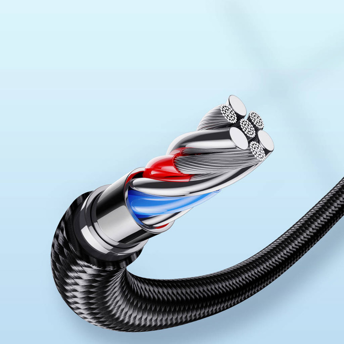 Joyroom kabel USB - USB C 3A do szybkiego ładowania i transferu danych A10 Series 1,2 m czarny (S-UC027A10)