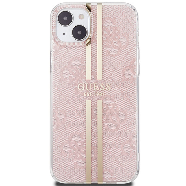 Etui Guess GUHCP15MH4PSEGP iPhone 15 Plus / 14 Plus 6.7" różowy/pink hardcase IML 4G Gold Stripe Case
