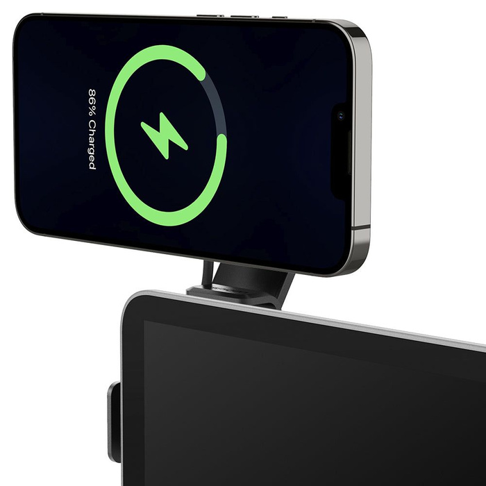 UCHWYT SPIGEN ITT90W ONETAP MAGNETIC MAGSAFE SCREEN CAR MOUNT WIRELESS CHARGER TESLA MODEL 3 / Y / X / S BLACK