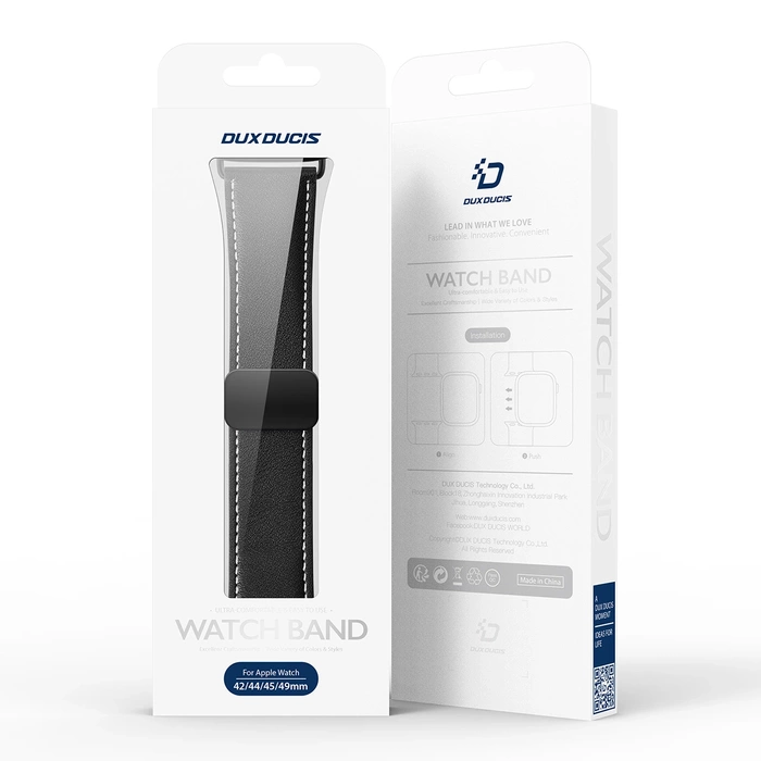 Pasek Dux Ducis Ya na Apple Watch 42 / 44 / 45 / 49 mm - czarny