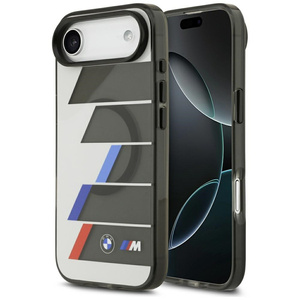Etui BMW M IML Metal Buttons Tricolor    Lines MagSafe do iPhone Air antracyt