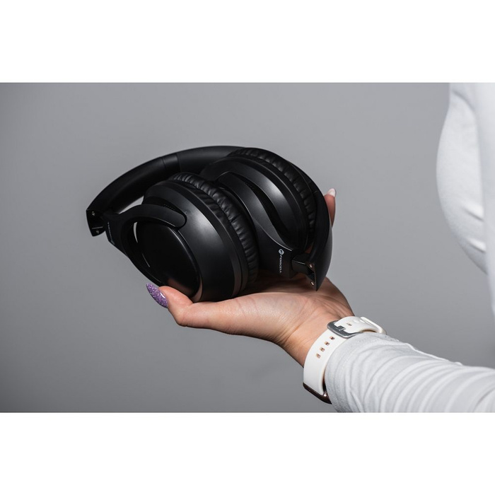 Słuchawki bezprzewodowe nauszne Forcell F-Audio Vibe ANC ENC + TUYA APP czarne