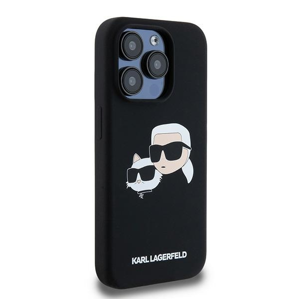 Etui Karl Lagerfeld KLHMP15LSKCHPPLK iPhone 15 Pro 6.1" czarny/black hardcase Silicone Karl & Choupette MagSafe