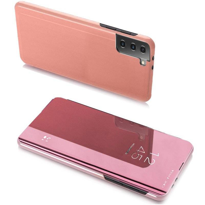 Clear View Case futerał etui z klapką Samsung Galaxy S21+ 5G (S21 Plus 5G) różowy