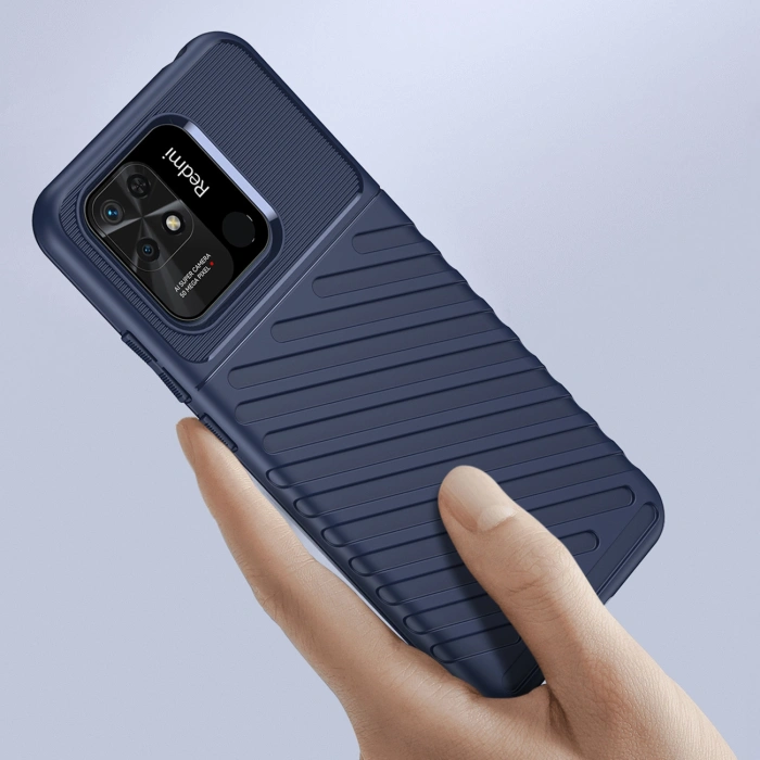 Thunder Case elastyczne pancerne etui pokrowiec Xiaomi Redmi 10C niebieski