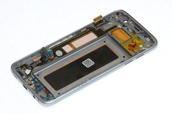 WYŚWIETLACZ SAMSUNG Galaxy S7 Edge G935 Z WADĄ -  Pasy Black Onyx LCD Dotyk