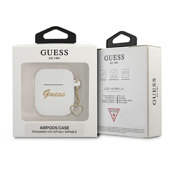 Etui GUESS Apple AirPods Cover Silicone Charm Collection Biały Case