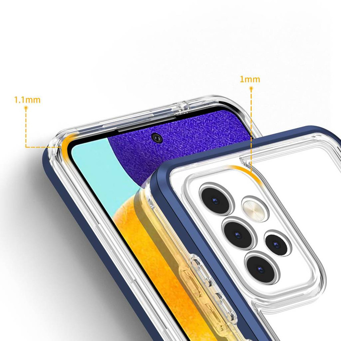 Etui Clear 3in1 etui do Samsung Galaxy A33 5G żelowy pokrowiec z ramką niebieski