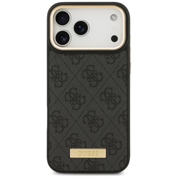 Etui Guess 4G Logo Plate MagSafe do      iPhone 17 Pro Max czarny