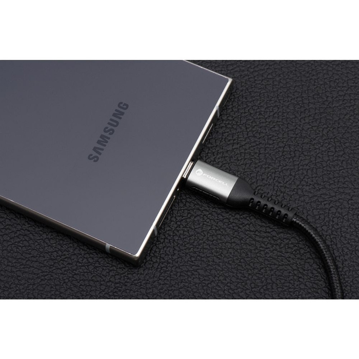 Kabel USB C do USB C Forcell F-Energy QC4.0 PD 5A 100W Cafule 2 m C260 czarny