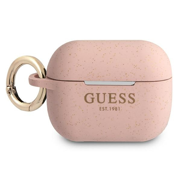 Etui GUESS Apple AirPods Pro Silicone Glitter Różowy Case
