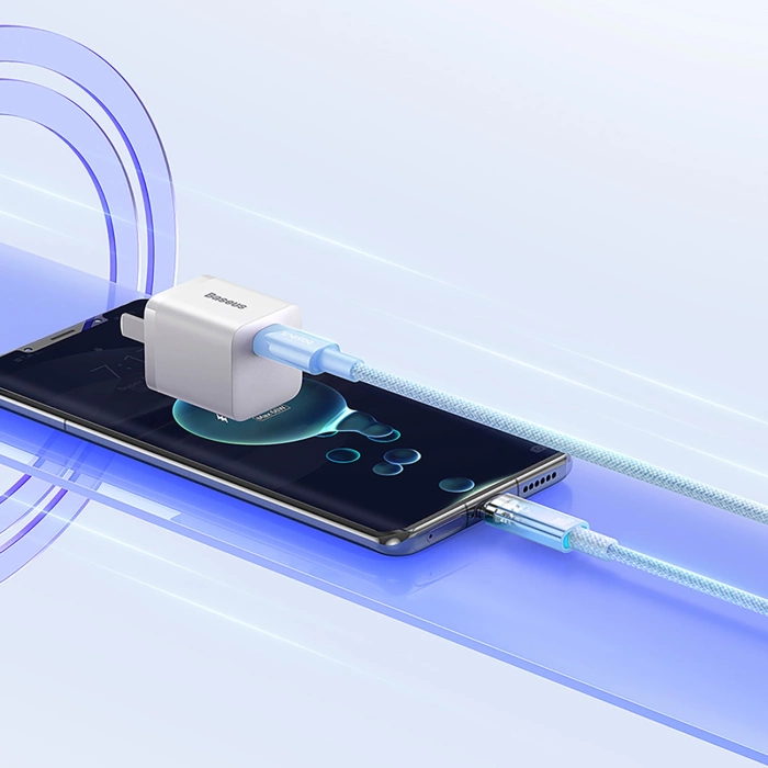 BASEUS kabel Typ C do Typ C Explorer Power Delivery 100W 2m niebieski P10319703311-01 / CB000043