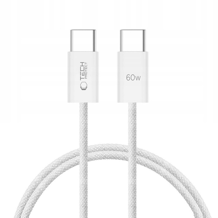 TECH-PROTECT ULTRABOOST CLASSIC USB-C CABLE PD60W/3A 100CM WHITE