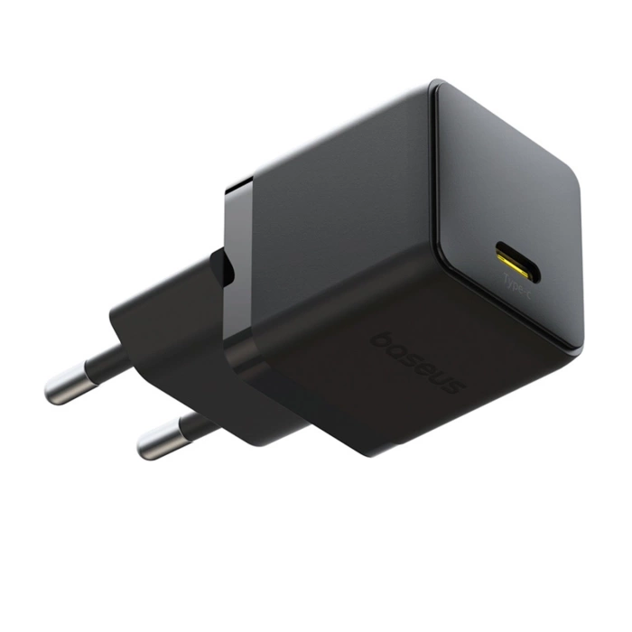 Ładowarka sieciowa Baseus Palm 1C 20W (z kablem Baseus Mini White USB-C 60W (20V/3A) 1m) - czarna