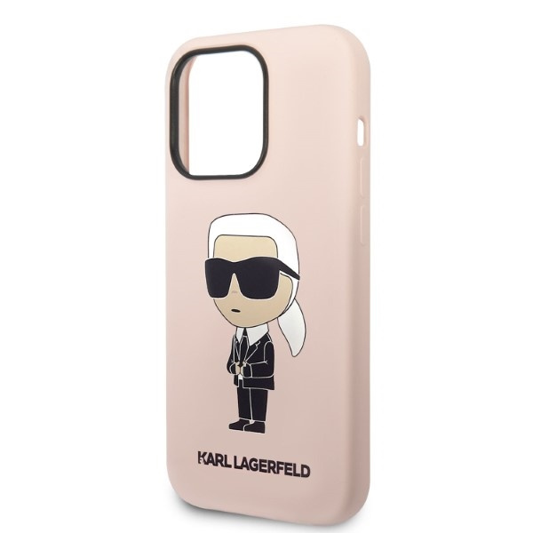 Etui KARL LAGERFELD Apple iPhone 14 Pro Silicone NFT Ikonik Magsafe Różowy Hardcase