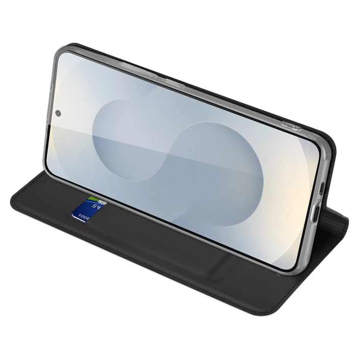 Etui Dux Ducis Skin Pro na Samsung Galaxy S25 Edge z klapką i miejscem na kartę - czarne