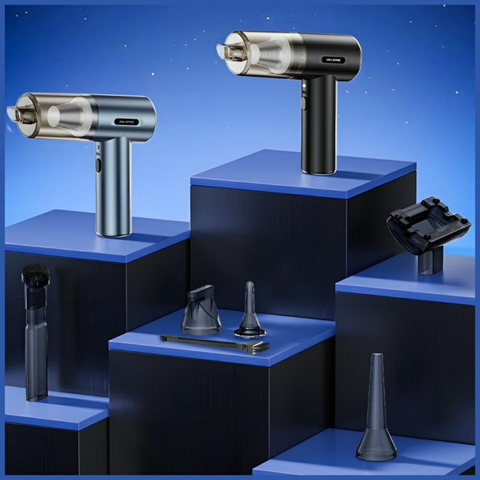 Dmuchawa wielofunkcyjna MajesticLine 6   końcówek 16000Pa 6000mAh USB-C niebieski