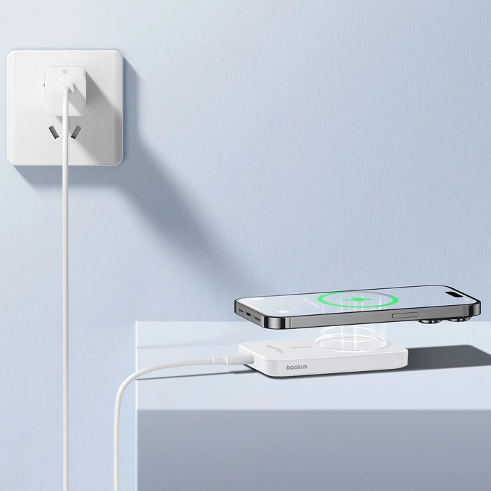 Mini powerbank Baseus 5000mAh 20W + kabel USB-C (20V/3A) - biały