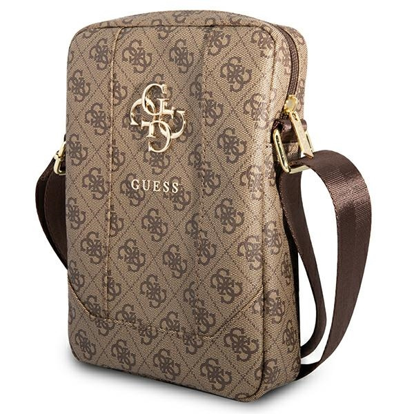 Torba GUESS Tablet 8 4G Big Metal Logo Brązowy